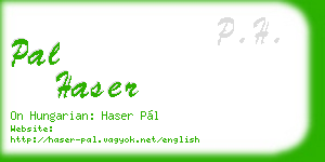 pal haser business card